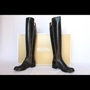 Michael Kors Black Leather Knee-High Boots